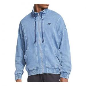 Куртка men's sportswear knit washed blue jacket Nike, синий
