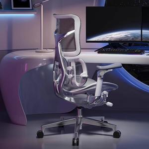 Эргономичное кресло SIHOO S300 Qixi Rock Gray + 6-е поколение Space Base, алюминиевые ножки, 6D подлокотники