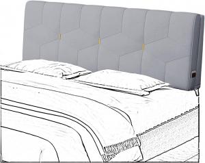 Подушка-подголовник для кровати LIANGJUN, длинная подушка для поддержки спины во время чтения, очень большая мягкая подушка для поясницы для просмотра телевизора, 4 цвета, индивидуальный размер (Цвет: серый, Размер: 120x60x6 см) CHIAPERINI, Gray