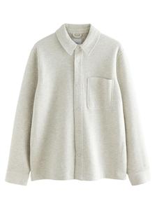 Рубашка на пуговицах классического кроя Next, светло-серый