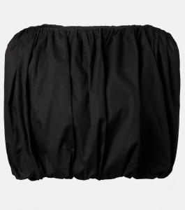 Кроп-топ из хлопкового микса Inamorata Adriana Degreas, черный