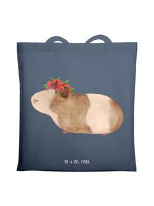 Mr. & Mrs. Panda Сумка из ткани с изображением морской свинки и мудрым изречением (без поговорки) индиго-синего цвета