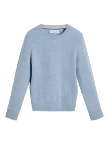 Кашемировый свитер в рубчик Brunello Cucinelli Kids, синий