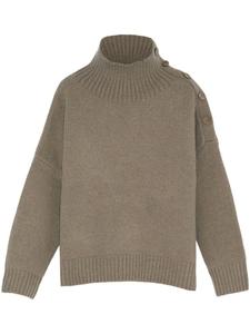 Yves Salomon джемпер с застежкой на пуговицы, серый