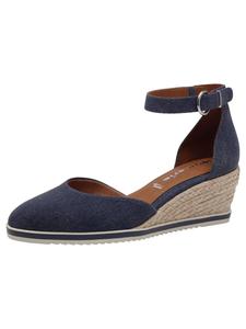 Клиновые туфли в СИНЕМ цвете Tamaris