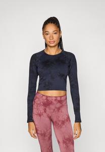 Топ ONLY Play ONPTIE CROP SEAM TOP, Night Sky/Dark Blue