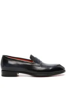 Пенни-лоферы с эффектом потертости Santoni, синий