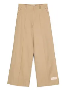 Широкие брюки строгого кроя Elisabetta Franchi La Mia Bambina, нейтральный