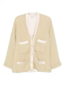 Кардиган фактурной вязки Forte Forte, зеленый