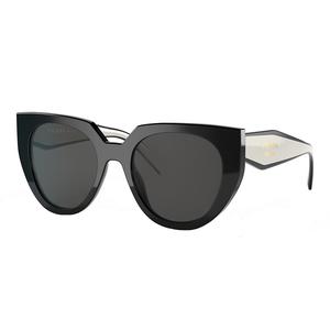 Солнцезащитные очки Prada PR 14WS 09Q5S0 женские, кошачий глаз, 52 мм Prada, Black/Talc