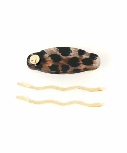 Набор из 3 заколок для волос с леопардовым принтом Niko And ..., цвет Brown (50)