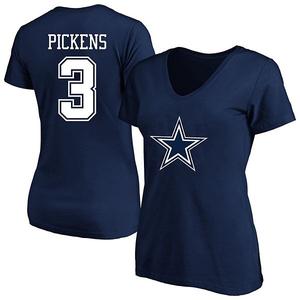 Женская футболка с V-вырезом George Pickens Dallas Cowboys plus size Fanatics