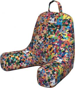 Чехол для подушки для чтения Lunarable с геометрическим узором, пиксельная графика, красочная цифровая композиция из абстрактных фигур, мягкая набивная наволочка для кровати, маленький размер, многоцветный., Multicolor