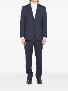 Однобортные костюмы с булавкой на лацкане Lardini, синий