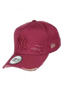 Бейсболка New Era YORK YANKEES DISTRESSED A FRAME TRUCKER, Rot/Red