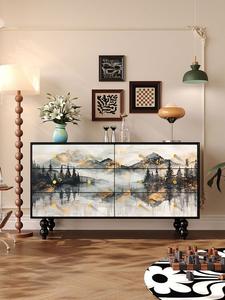 Yu Senyi Комод для гостиной и спальни настенный винтажный из массива дерева, 6 ящиков, полностью собран