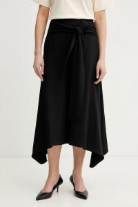 Шерстяные брюки тоскара BOSS, черный