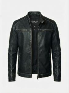 KOROSHI Черная куртка из искусственной кожи