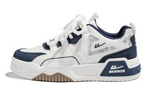 Кроссовки WARRIOR Skateboarding Shoes Men Low-top, белый/темно-синий