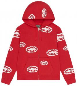 Худи Denim Tears x Cortiez Island Wreath на молнии, красный