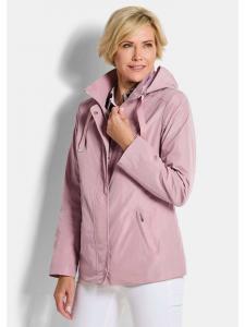 GOLDNER Укороченный размер: Повседневная куртка для активного отдыха с капюшоном, розового цвета