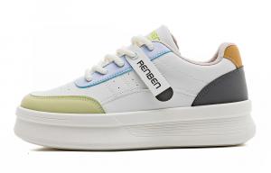 RENBEN Низкие, износостойкие, противоскользящие, женские, кроссовки для скейтбординга, бежево-синие