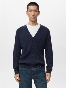 Кардиган Hodei из хлопковой смеси Mango, Navy