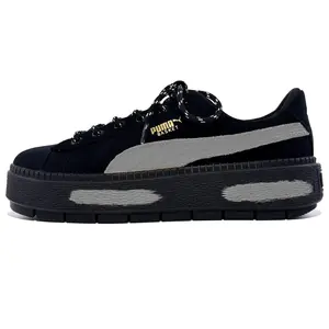 Женские кроссовки Platform Trace Low Top для скейтбординга PUMA, черный/серый