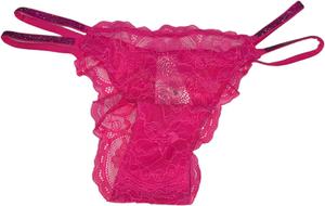 Victoria's Secret Double Shine Strap Lace бразильские трусики, цвет Pink/Fuschia, новые