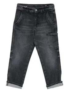 Джинсовые брюки с накладными карманами DONDUP KIDS, черный