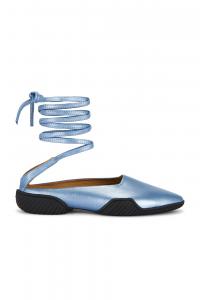 Женские балетки Miista Nettie кожаные на шнуровке, голубой