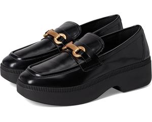 Лоферы FitFlop F-Luma Chunky-Snaffle Box-Leather Demi-Wedge Loafers, черный