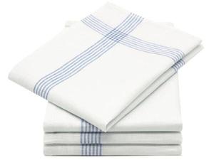 Кухонное полотенце Zollner 00000013 4 шт, 50x1x70 см, синий/белый