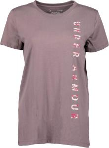 Мужская классическая футболка Under Armour с вертикальной графикой, Ash Taupe (057)/Impulse Pink