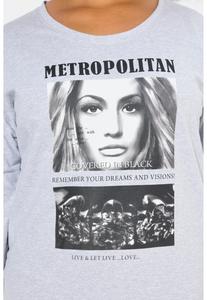 Топ с длинными рукавами Angel of Style, серый