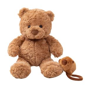 Плюшевая кукла Capybara Backpack Bear высотой 35 см FANNIKEER, коричневый