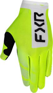 Перчатки для мотокросса FXR pro-fit air logo с перфорацией, Yellow/White