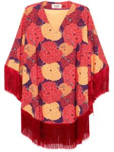 Платье мини с цветочным принтом Alessandro enriquez, желтый