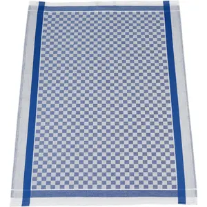 РОСС Полотенце Exclusiv 1 кухонное махровое полотенце (полоски) и 2 полотенца для посуды (клетчатый дизайн) Ross, синий