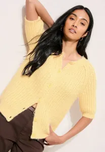 Кардиган с круглым вырезом и стандартным кроем Friends Like These, Lemon Yellow