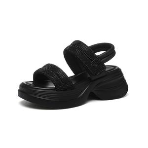 Сандалии с одним ремешком женские Golden Silk Rabbit, Black