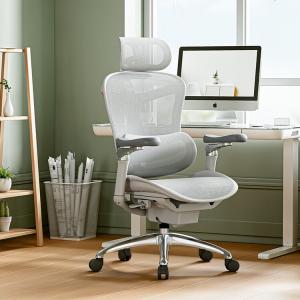 SIHOO C300C100 эргономичное кресло для долгой работы, компьютерное, офисное, игровое, руководителя, C300 Generation Cloud White + 6D подлокотники, установка доступна, алюминиевые ножки