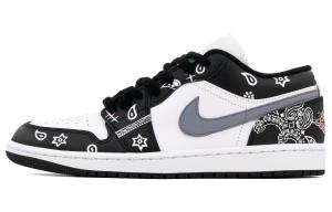 Jordan Кроссовки Air 1 Unisex Black противоскользящие износостойкие низкие винтажные баскетбольные