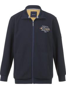 Толстовка с капюшоном на молнии BABISTA Fiorilato, темно-синий