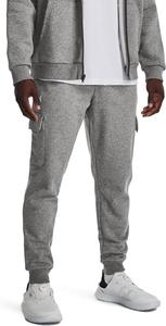 Мужские флисовые спортивные брюки-карго Under Armour Rival, (026) Castlerock Light Heather/White