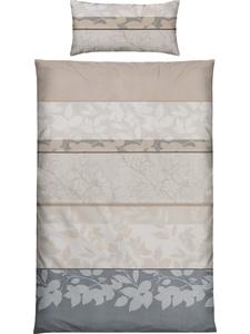 Микрофибровый сатин, постельное белье из микрофибры бежево-серого цвета REDBEST, 135x200 см (80x80 см)