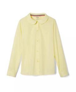 Блузка с длинным рукавом и воротником Питер Пэн для больших девочек French Toast, желтый