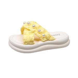 Тапочки-слайды женские, нескользящие, с защитой от запаха TONYBEAR, Yellow