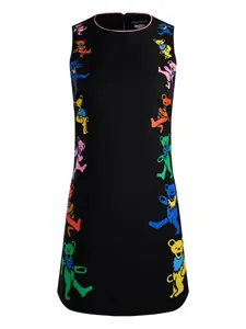 Мини-платье с принтом медведя Клайда Alice + Olivia, черный