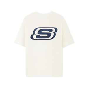 Футболка унисекс цвета айвори Skechers, слоновая кость